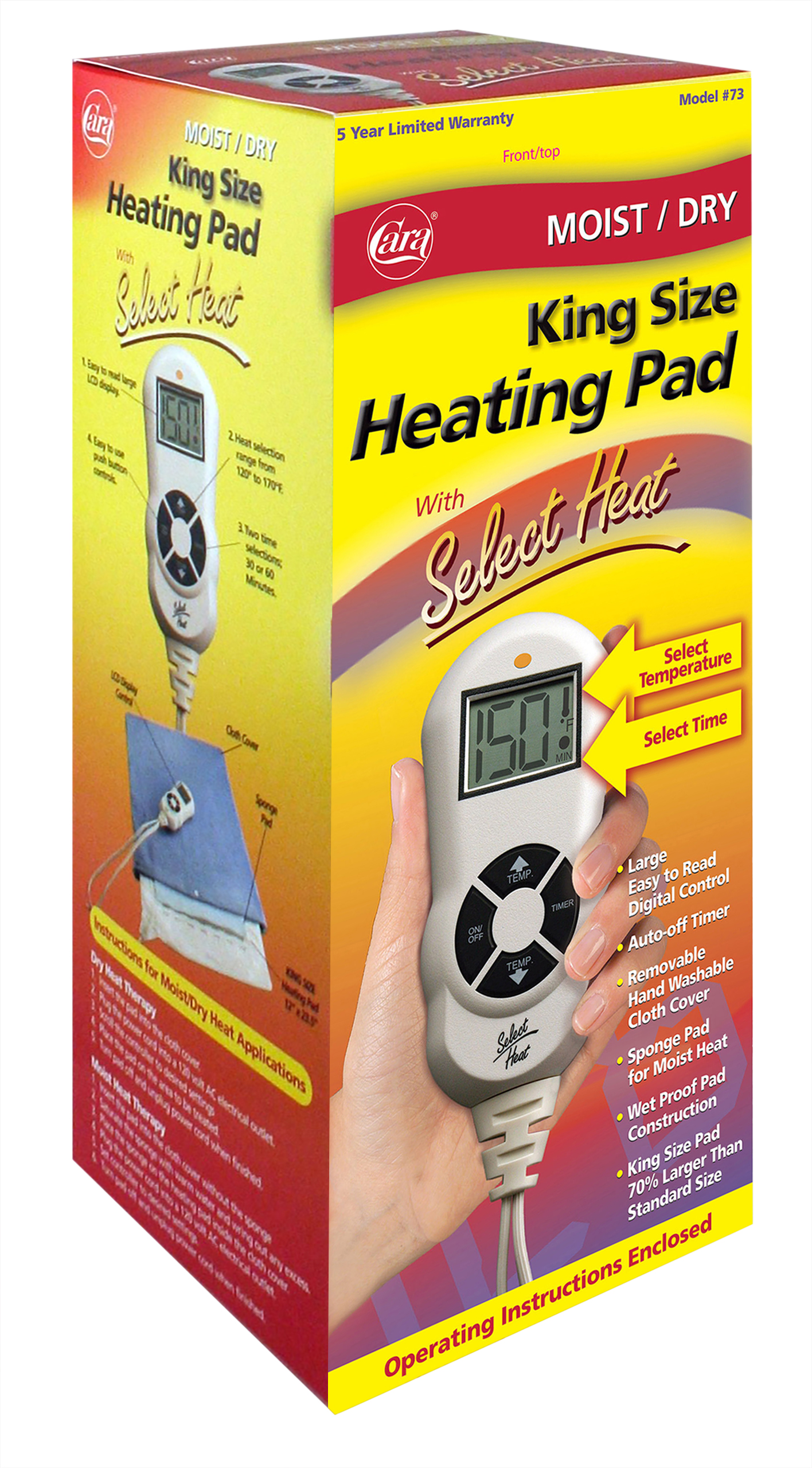 Leader Electric Moist/Dry Heating Pad, 12" x 14" CRA11673